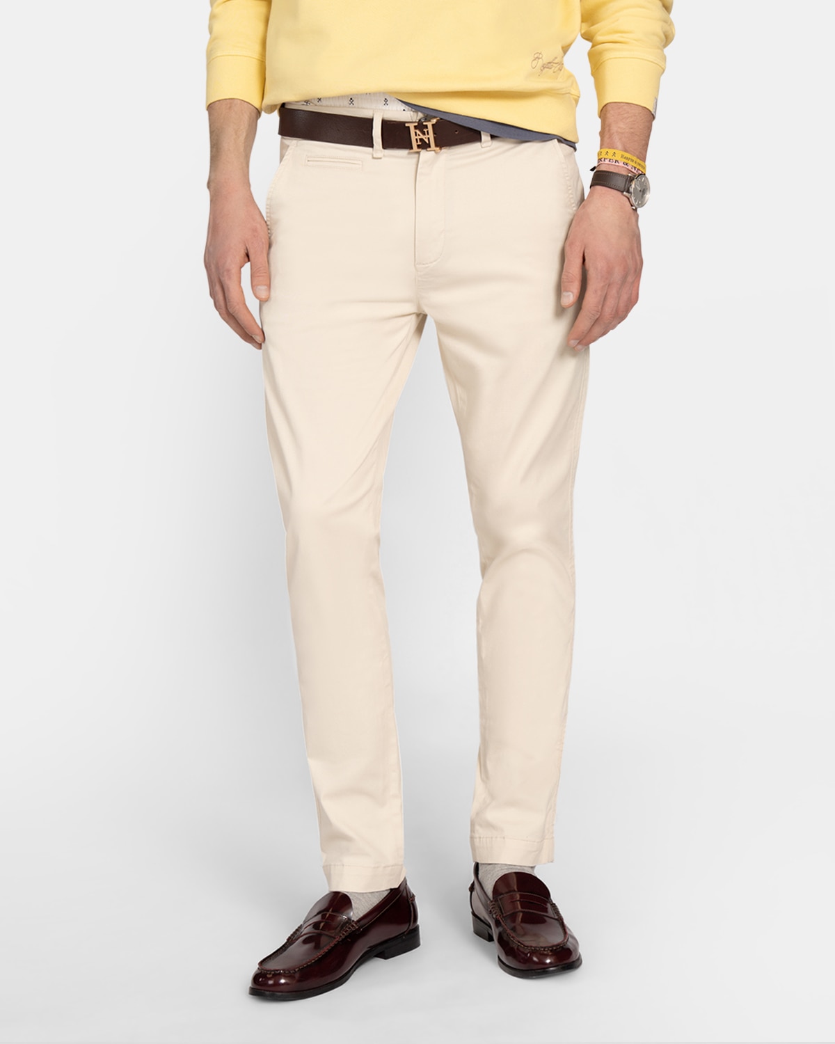 Pantalón chino de hombre corte regular - Harper & Neyer - Crudo Crudo-1