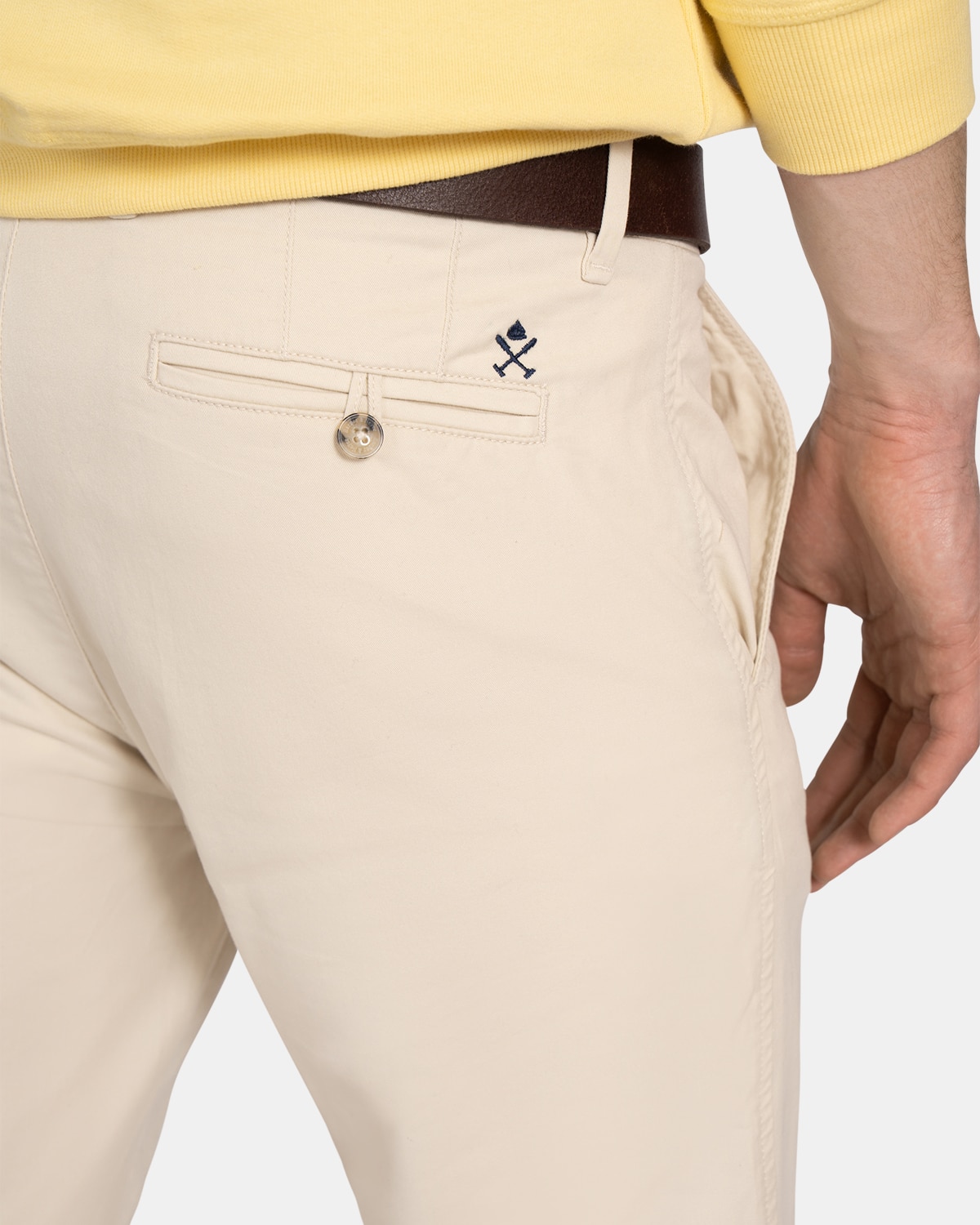 Pantalón chino de hombre corte regular - Harper & Neyer - Crudo Crudo-4