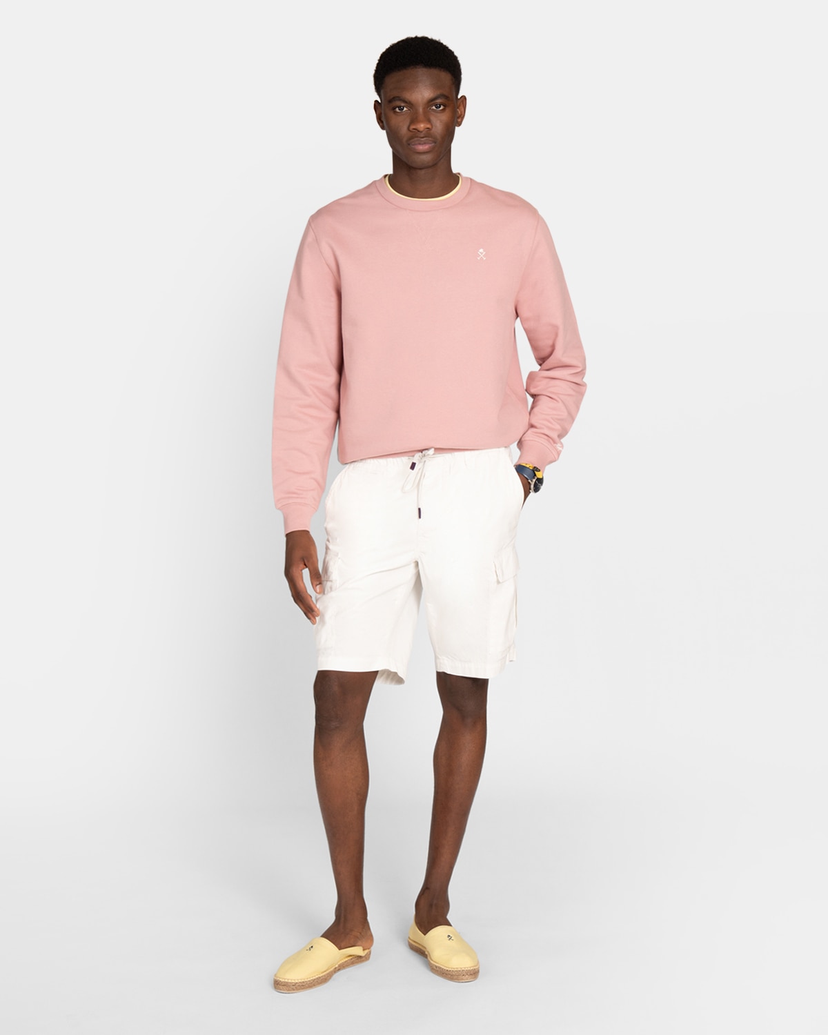 Imagen 3 de Pantalón corto cargo de hombre liso - Harper & Neyer - Blanco roto Blanco roto