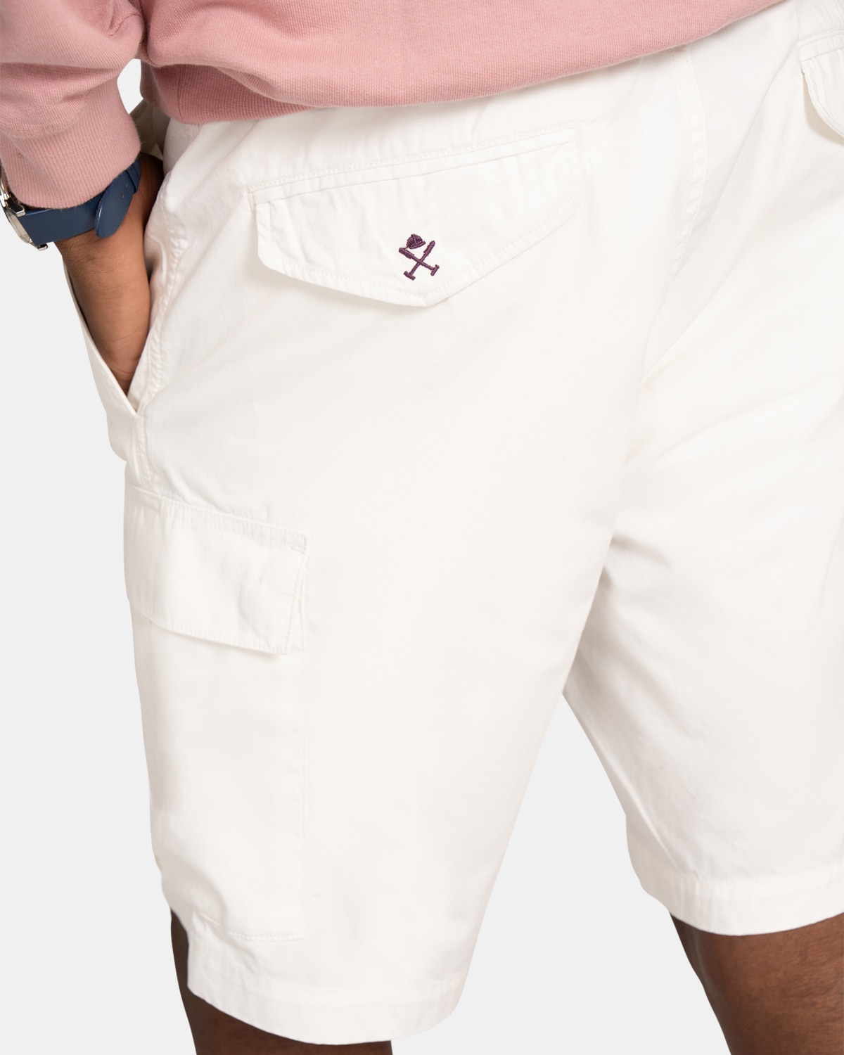 Imagen 4 de Pantalón corto cargo de hombre liso - Harper & Neyer - Blanco roto Blanco roto