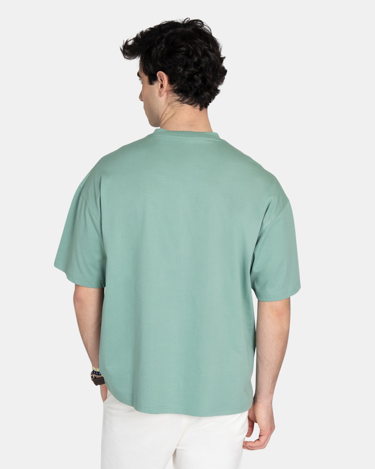 Camiseta de manga corta de hombre con dibujo frontal - Harper & Neyer - Verde claro Verde claro-2