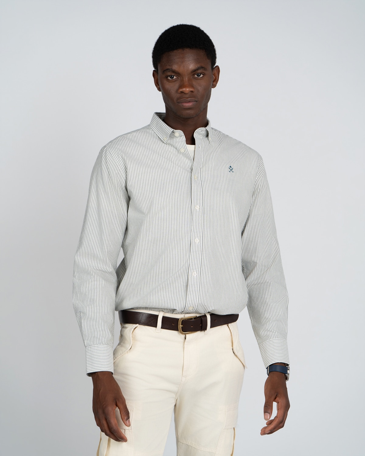 Camisa rayas - Harper & Neyer - Verde militar Verde militar-1