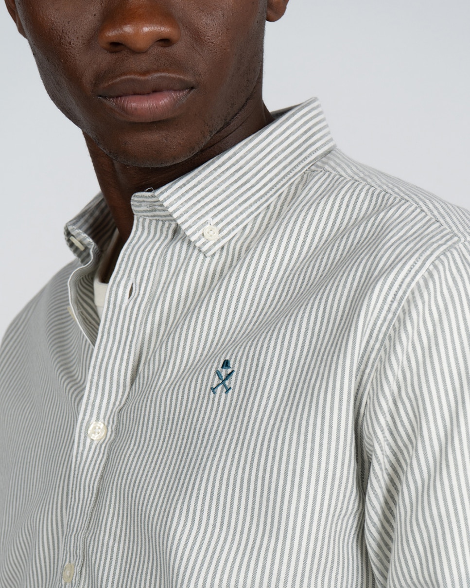 Camisa rayas - Harper & Neyer - Verde militar Verde militar-3