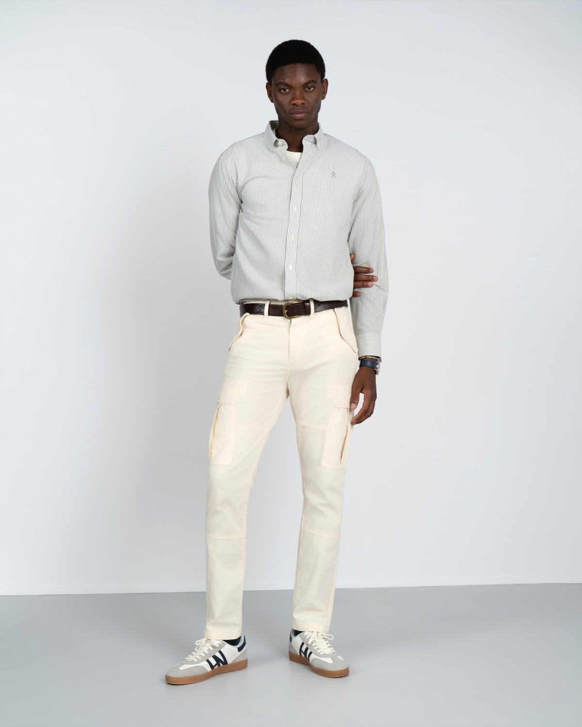 Camisa rayas - Harper & Neyer - Verde militar Verde militar-4