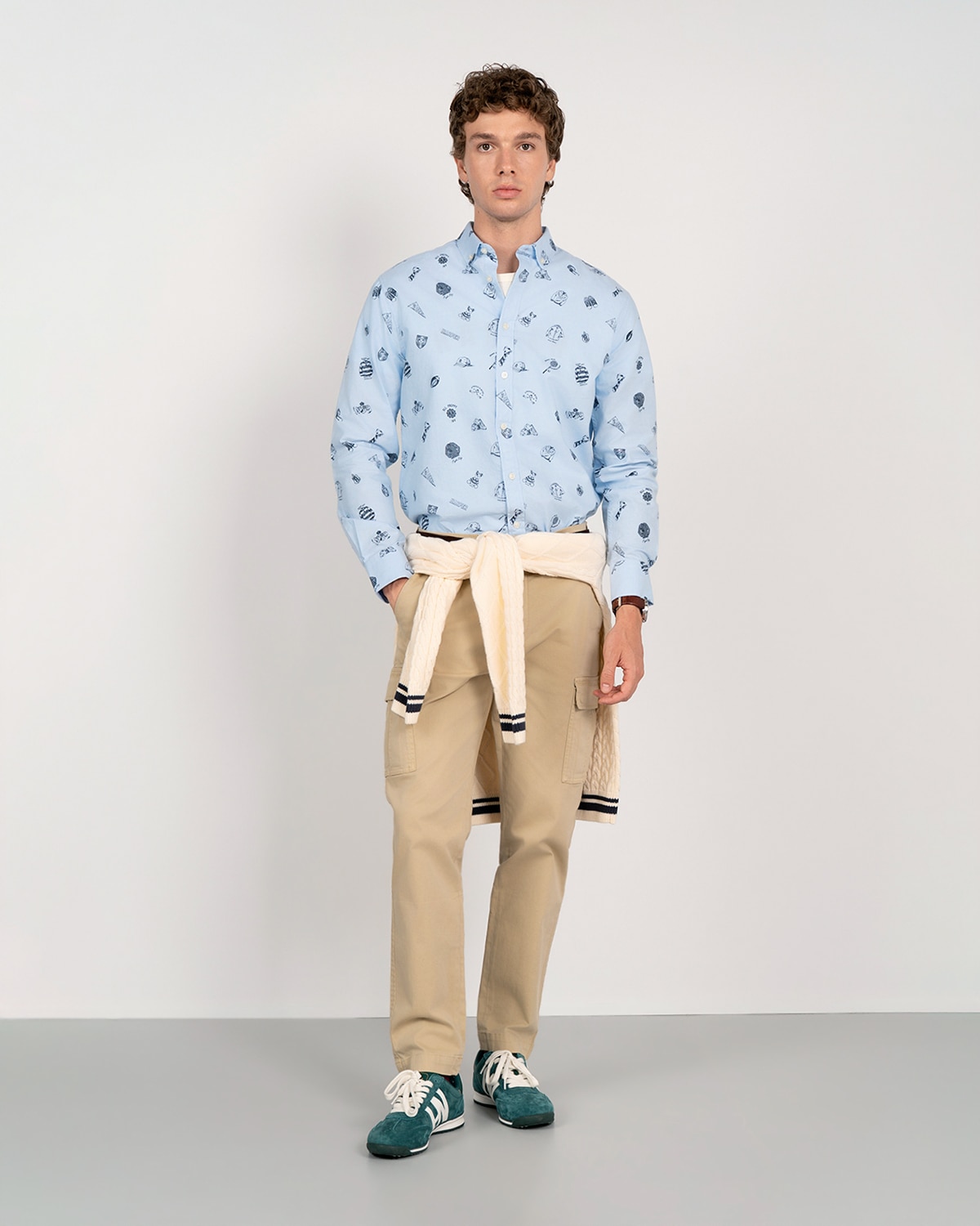 Imagen 1 de Camisa estampada Azul claro