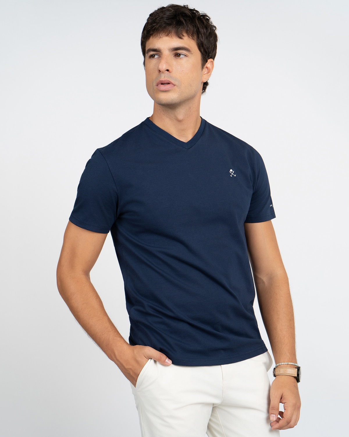 Imagen 1 de Camiseta v-neck icon Azul marino