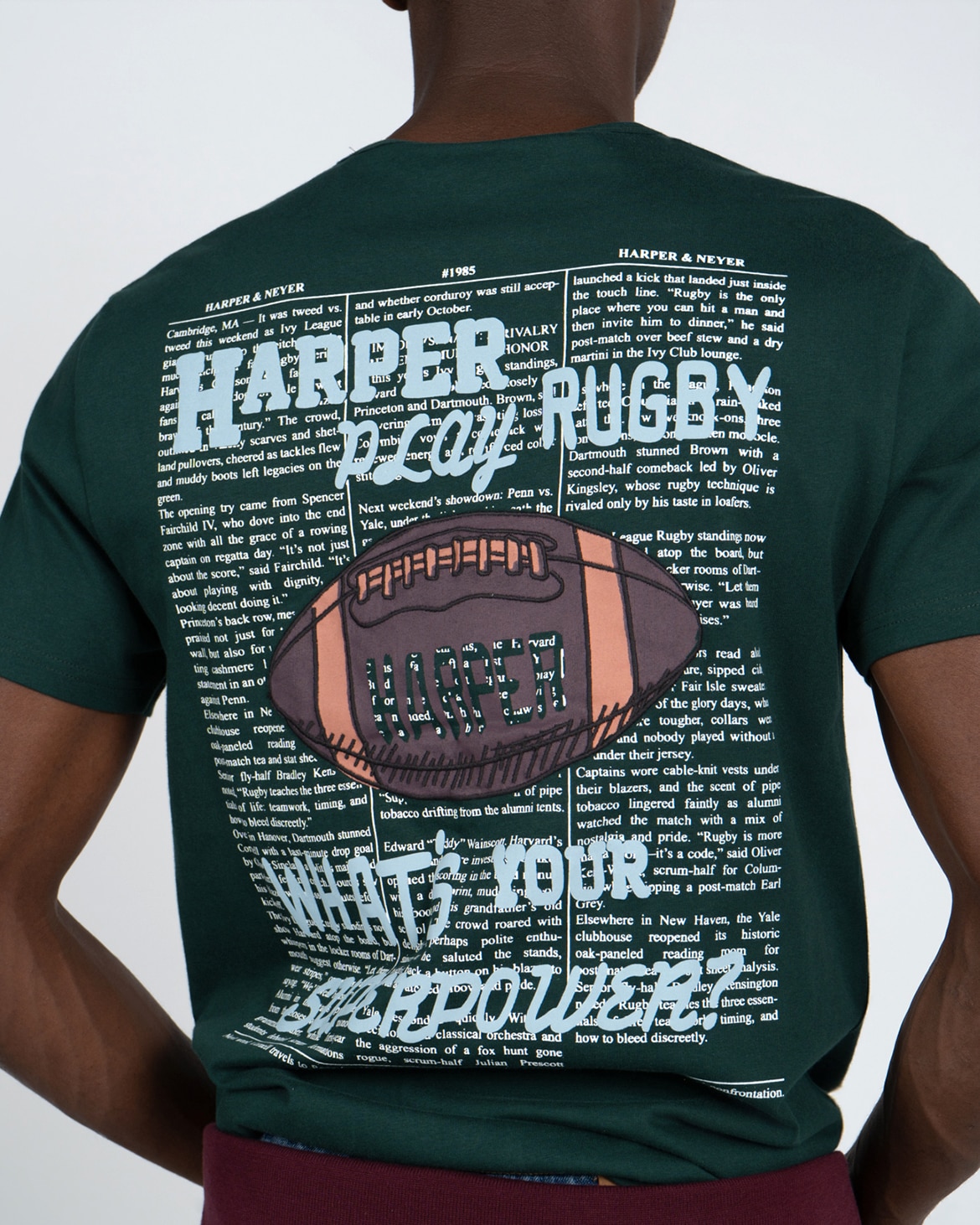 Imagen 4 de Camiseta rugby - Harper & Neyer - Verde Agua Verde Agua