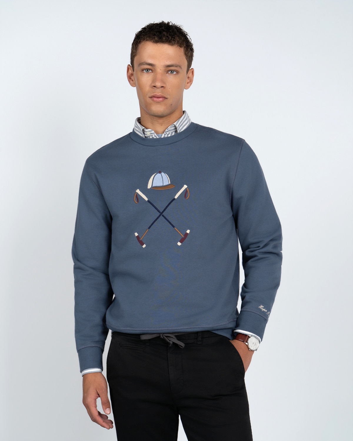 Sudadera crew-neck heritage - Harper & Neyer - Azul marino Azul marino-1