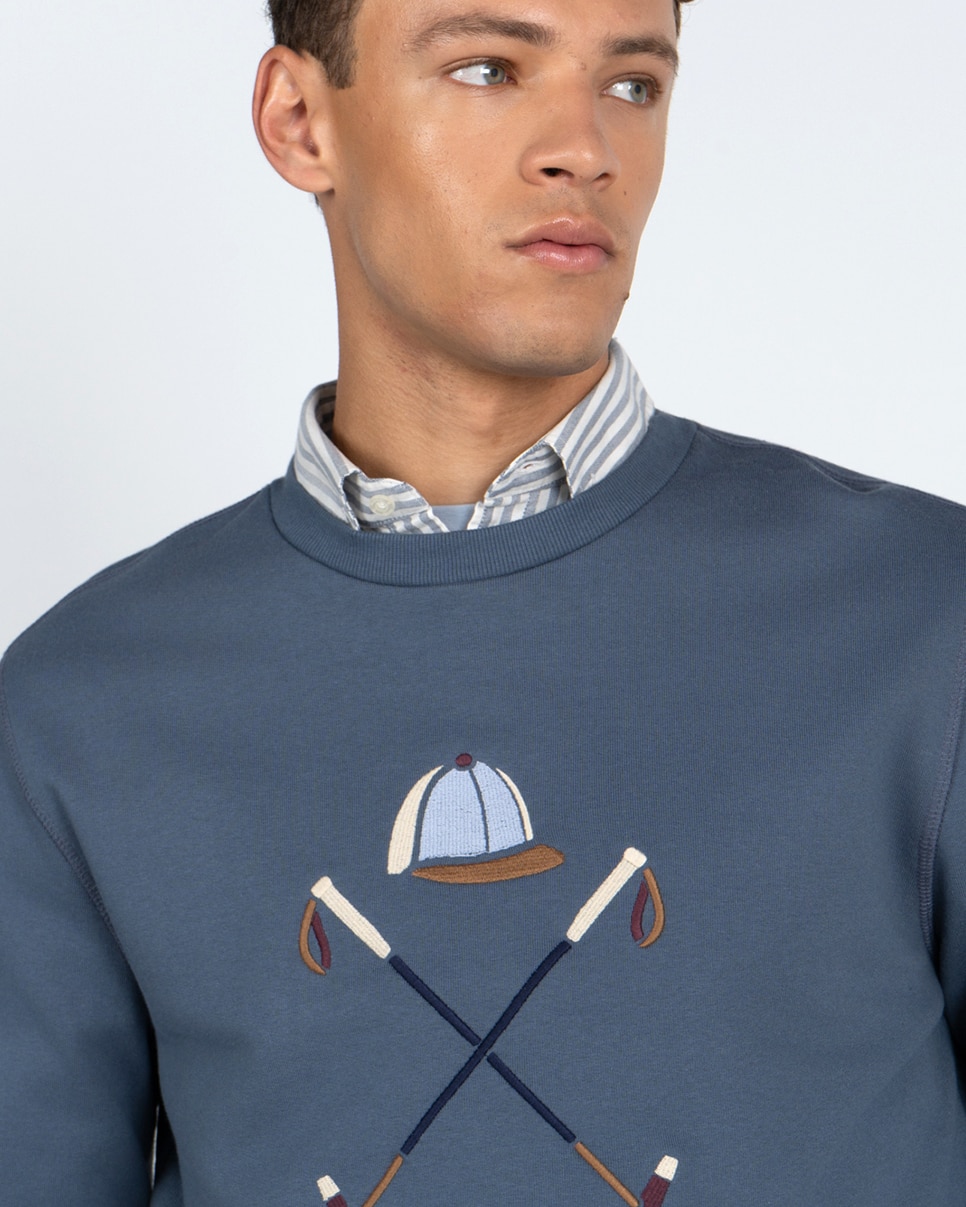 Sudadera crew-neck heritage - Harper & Neyer - Azul marino Azul marino-2