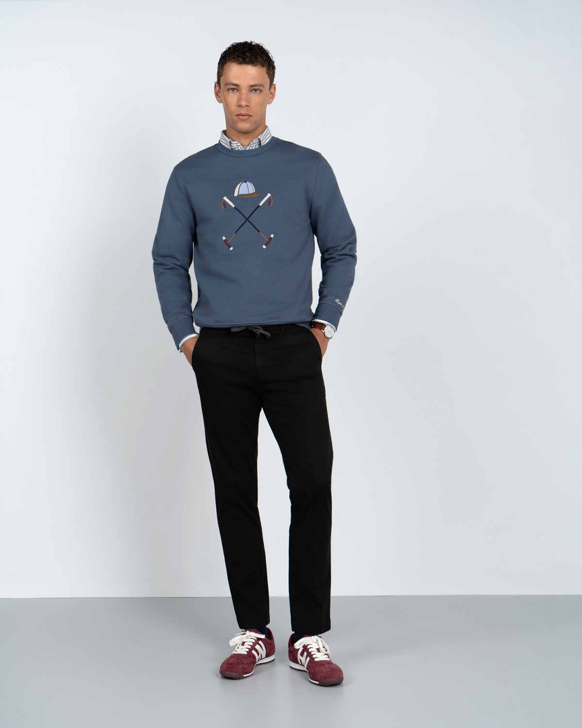 Sudadera crew-neck heritage - Harper & Neyer - Azul marino Azul marino-4
