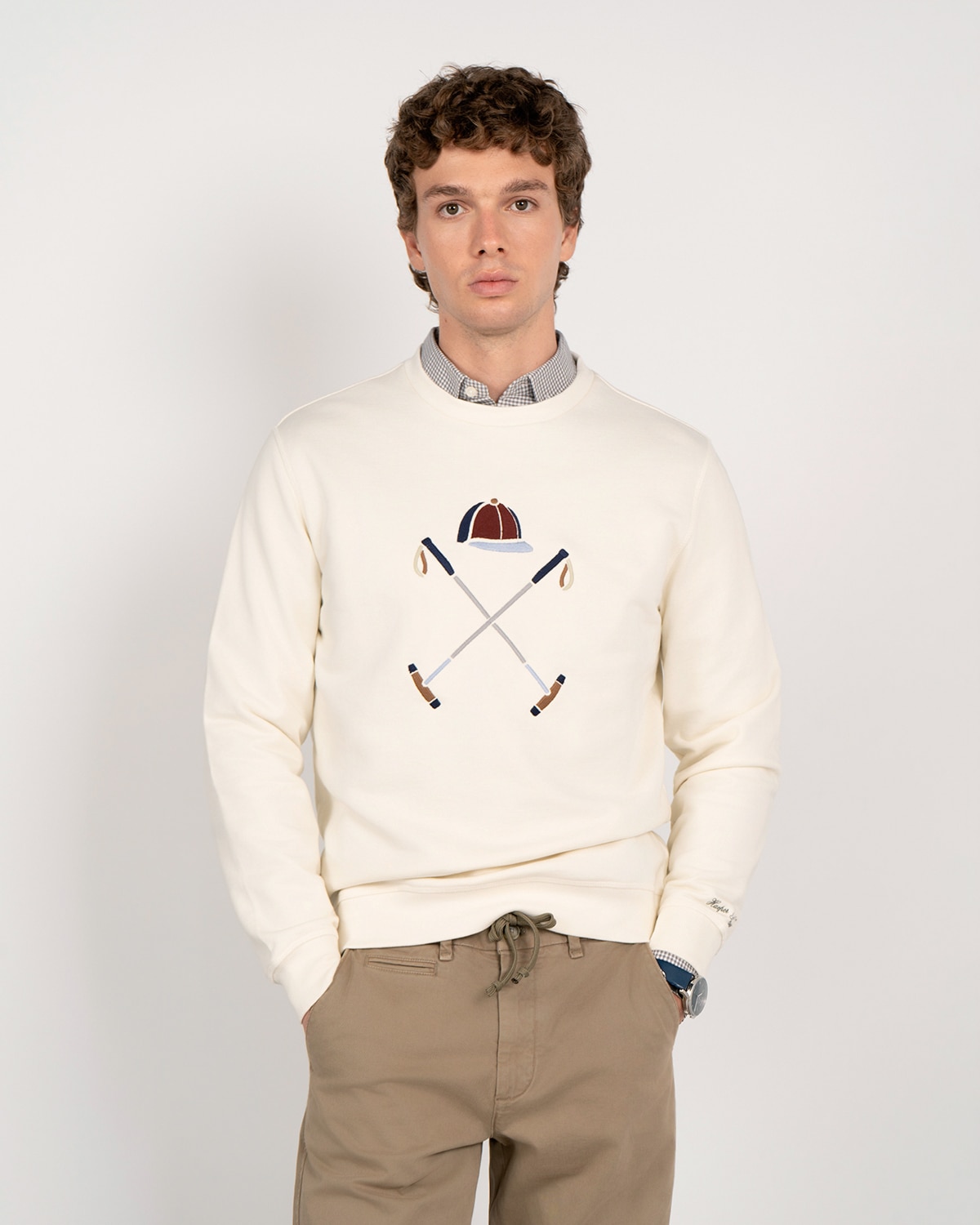 Imagen 0 de Sudadera crew-neck heritage Crudo
