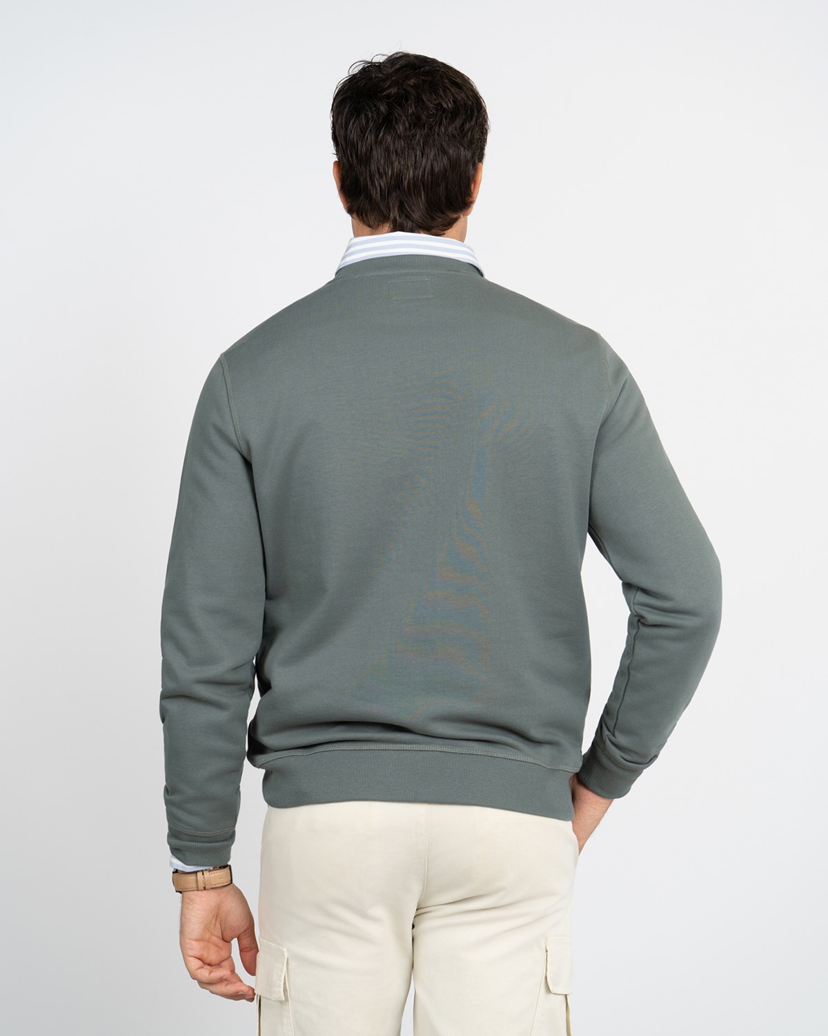 Sudadera crew-neck heritage - Harper & Neyer - Verde militar Verde militar-2