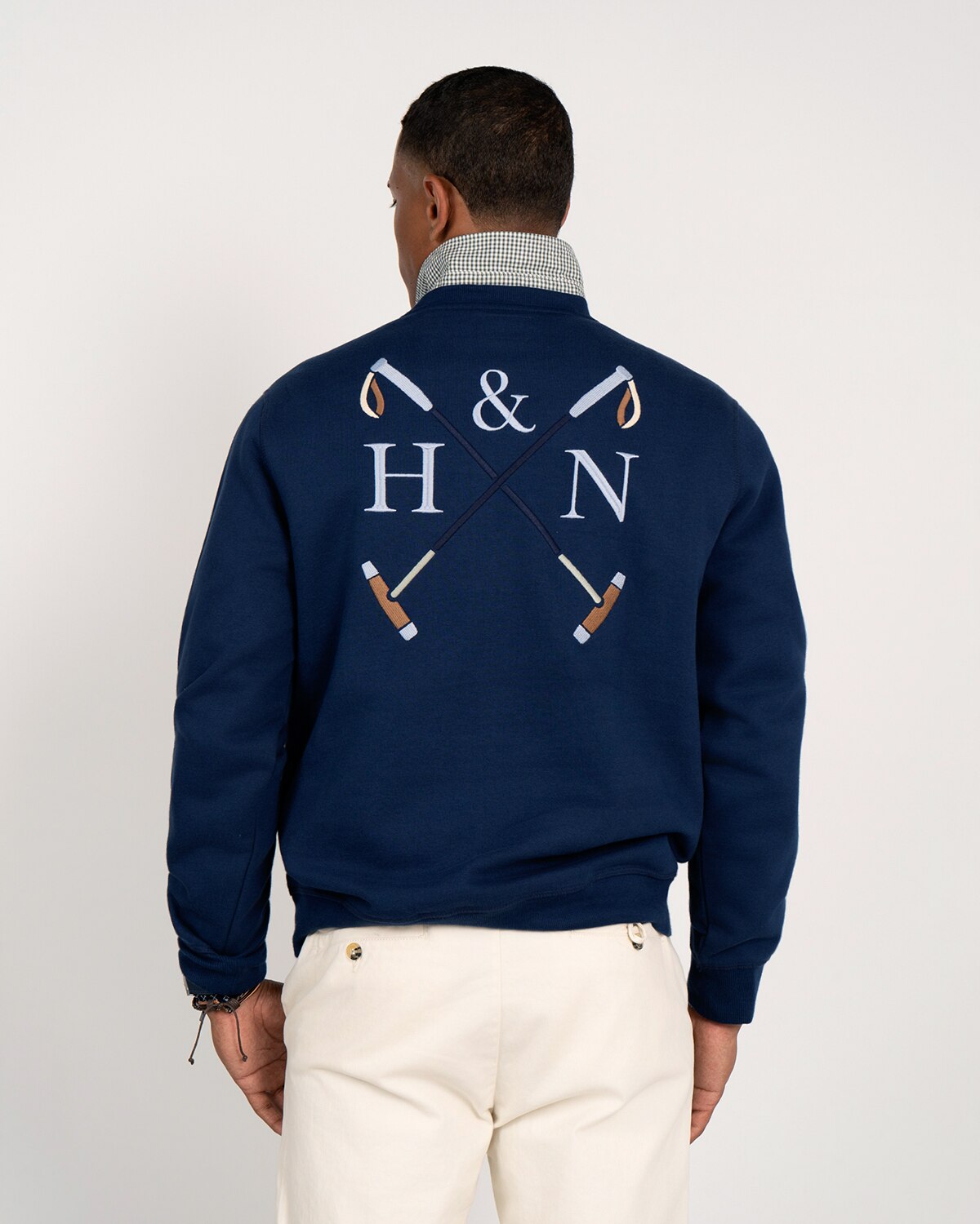 Sudadera crew-neck monogram - Harper & Neyer - Azul oscuro Azul oscuro-2