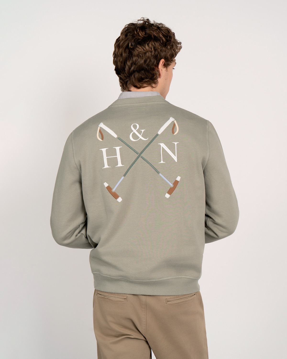 Sudadera crew-neck monogram - Harper & Neyer - Verde militar Verde militar-2