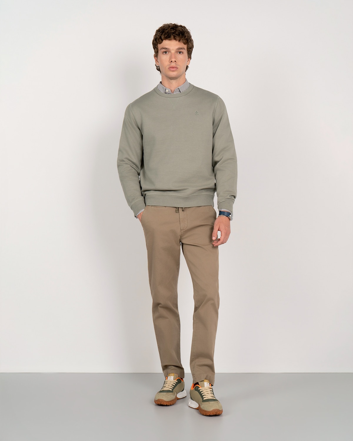 Sudadera crew-neck monogram - Harper & Neyer - Verde militar Verde militar-4