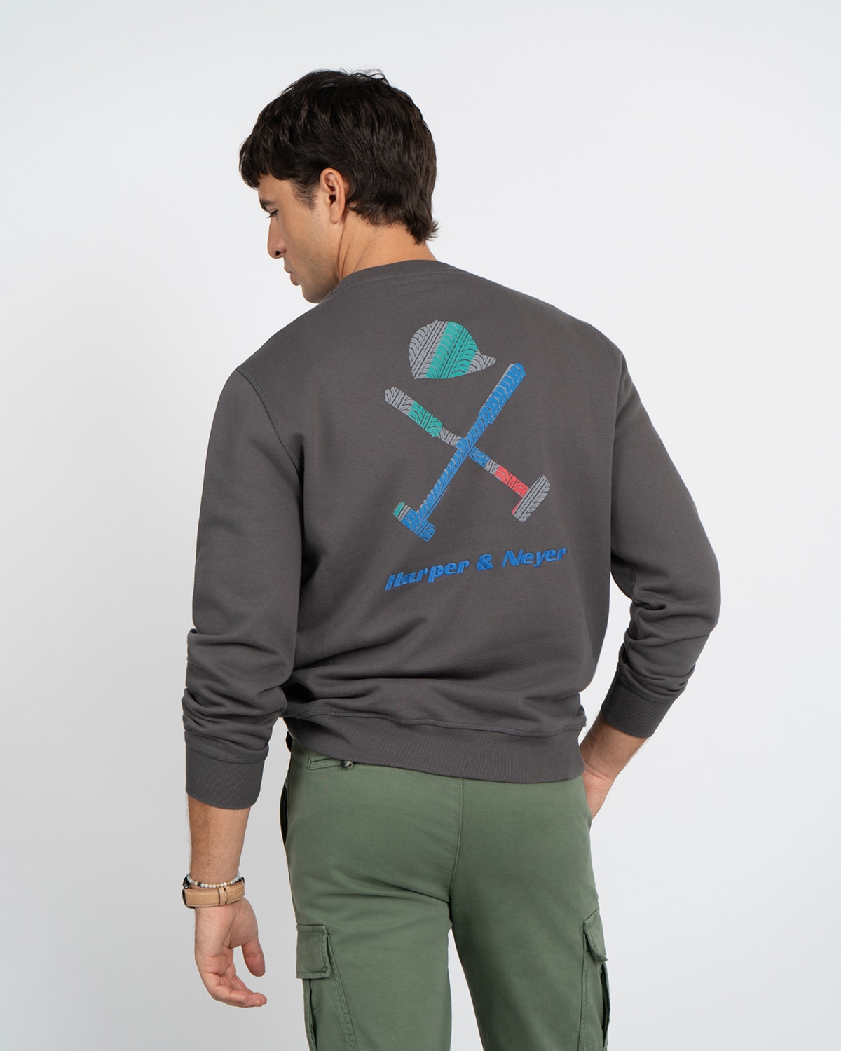 Sudadera crew-neck revline - Harper & Neyer - Negro Negro-2
