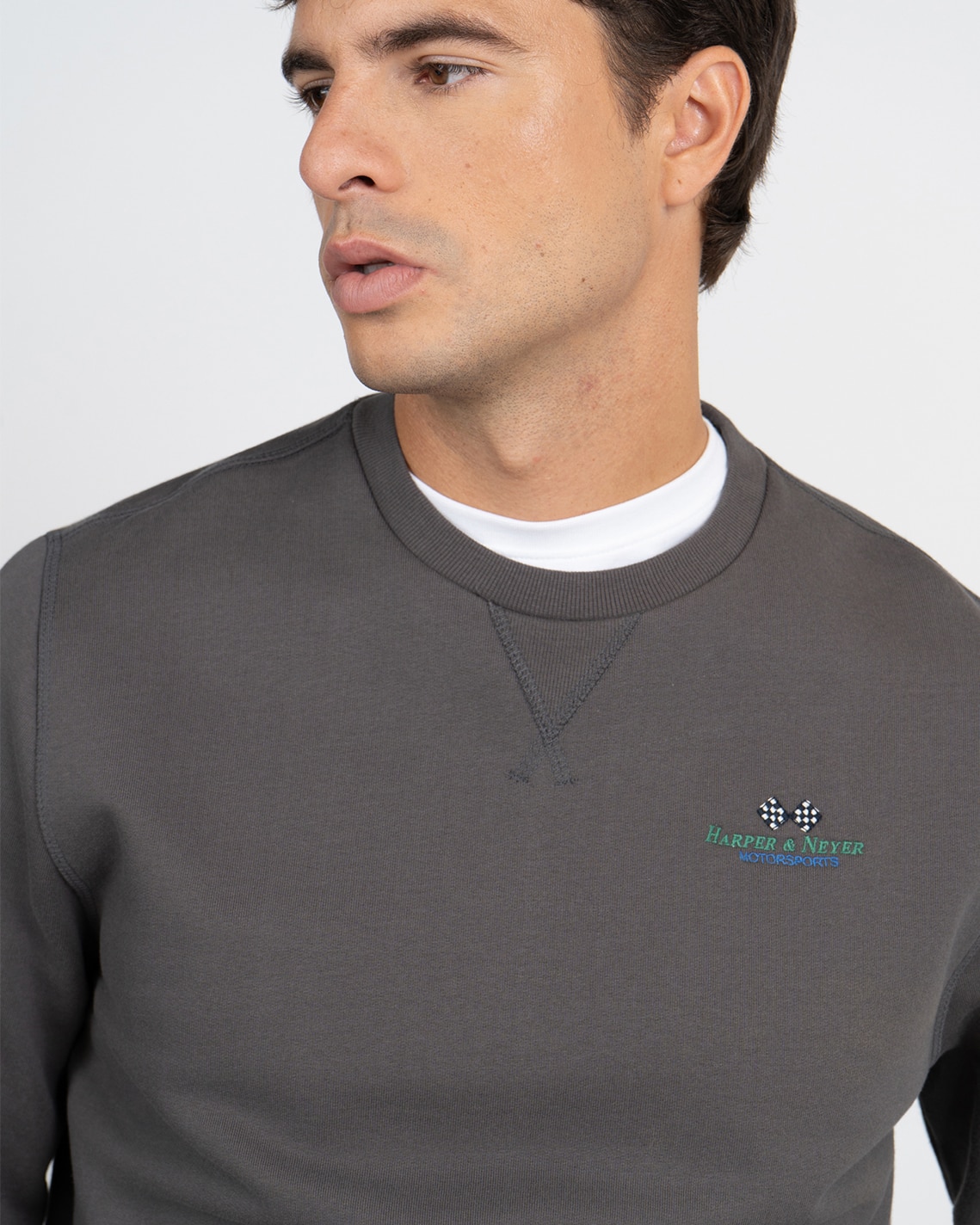 Sudadera crew-neck revline - Harper & Neyer - Negro Negro-4