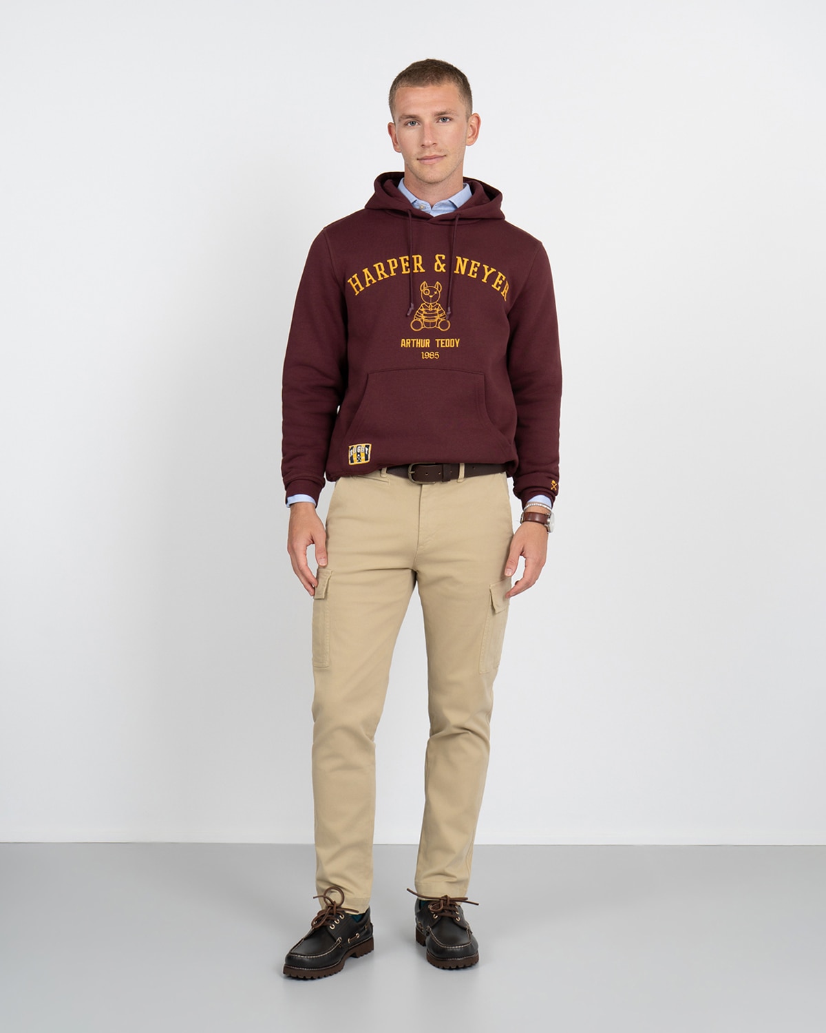 Sudadera hoodie arthur - Harper & Neyer - Burdeos Burdeos-3