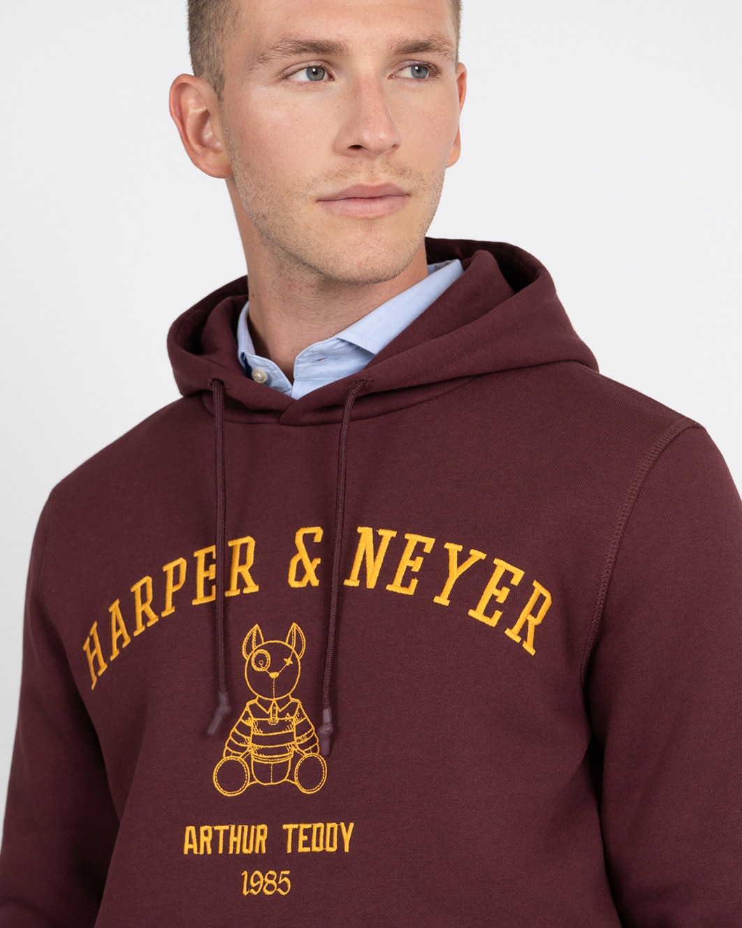 Sudadera hoodie arthur - Harper & Neyer - Burdeos Burdeos-4