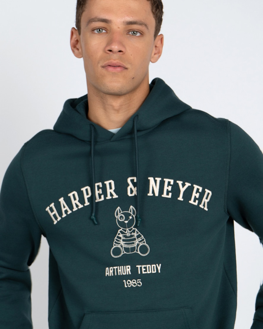 Sudadera hoodie arthur - Harper & Neyer - Verde Agua Verde Agua-2