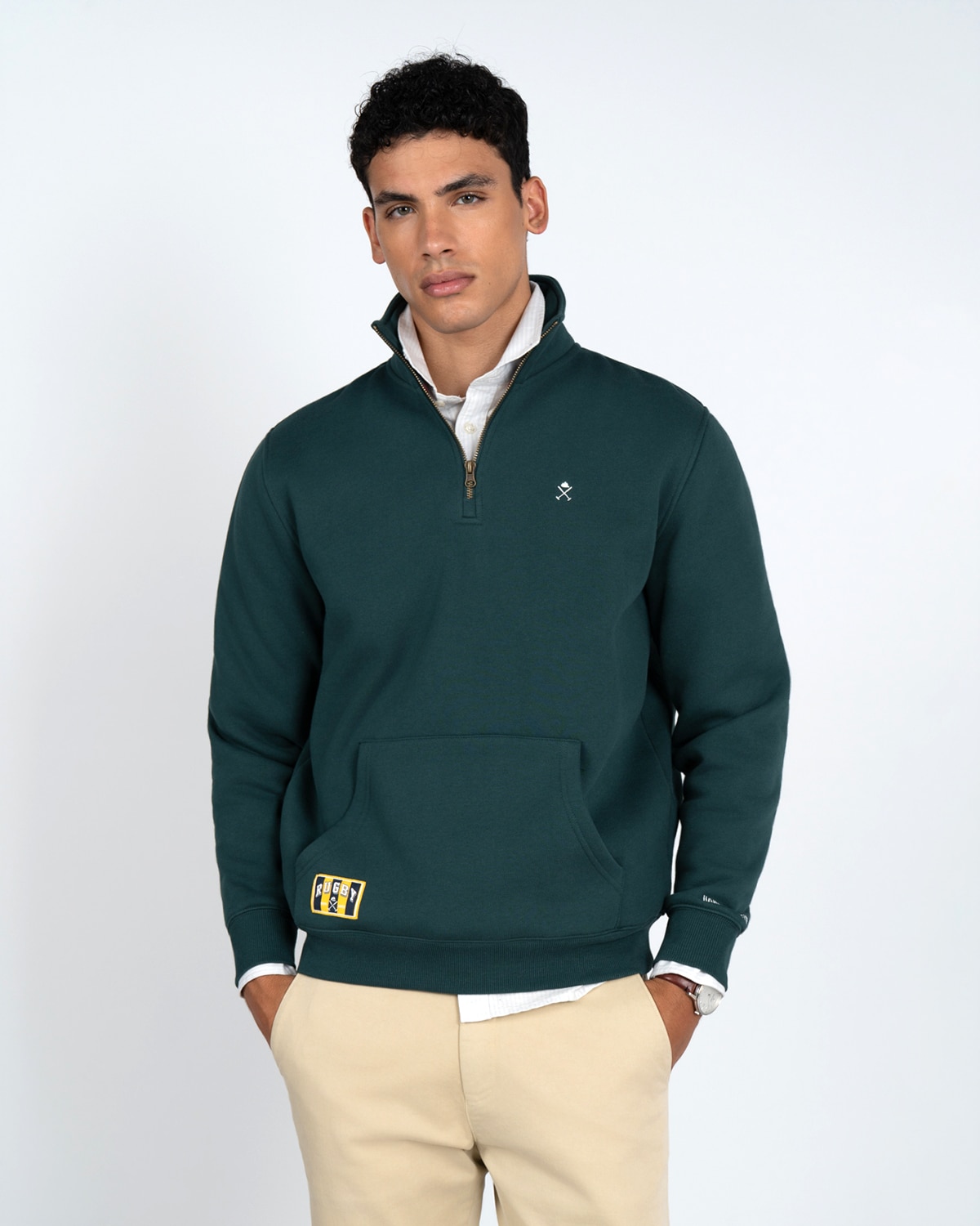 Sudadera half-zipper arthur - Harper & Neyer - Azul marino Azul marino-1
