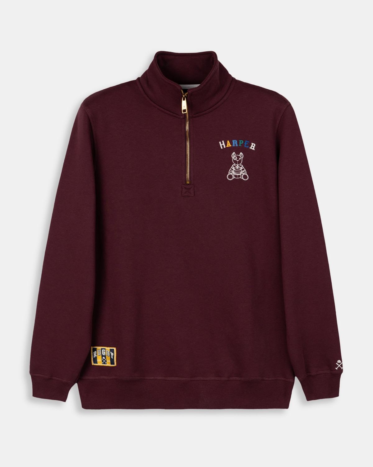 Sudadera half-zipper arthur - Harper & Neyer - Burdeos Burdeos-6