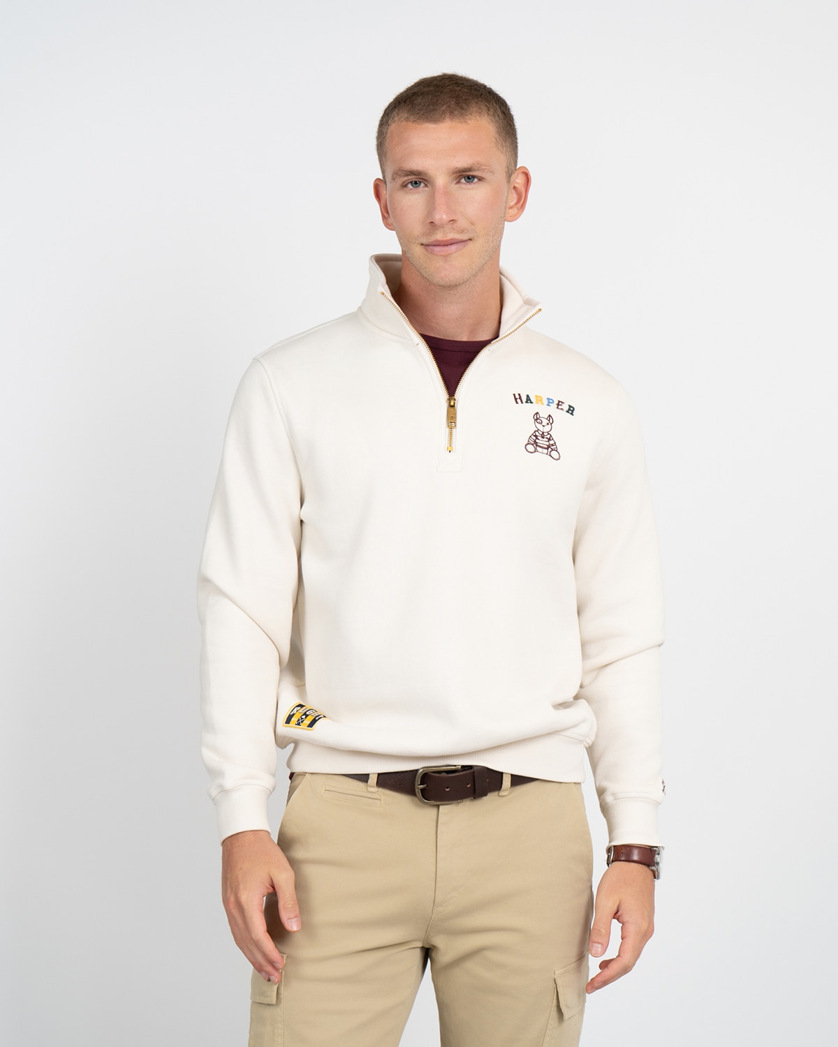 Imagen 0 de Sudadera half-zipper arthur Crudo