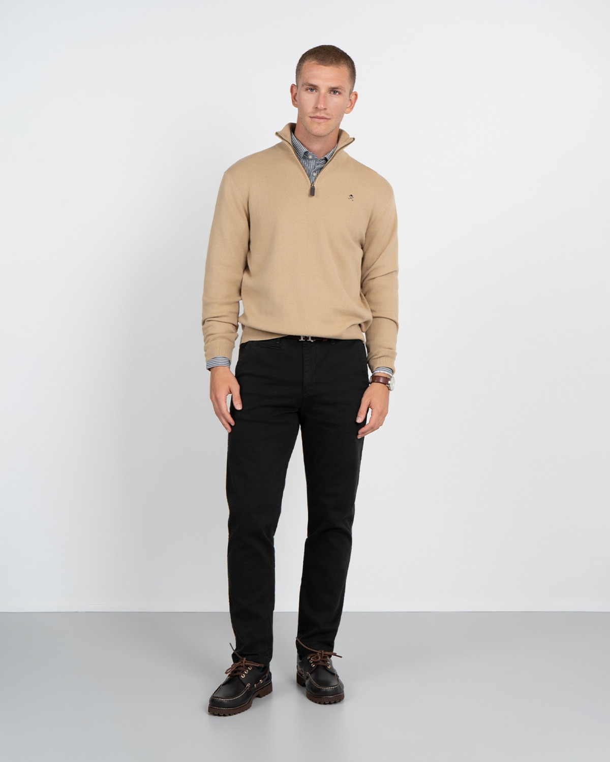 Jersey zipper - Harper & Neyer - Camel Camel-3