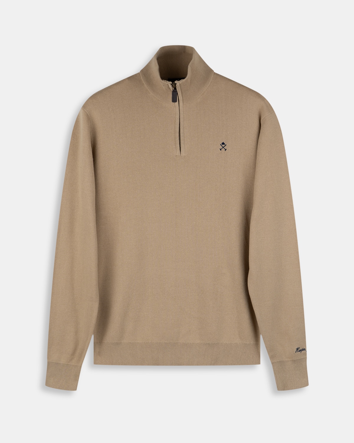 Jersey zipper - Harper & Neyer - Camel Camel-6