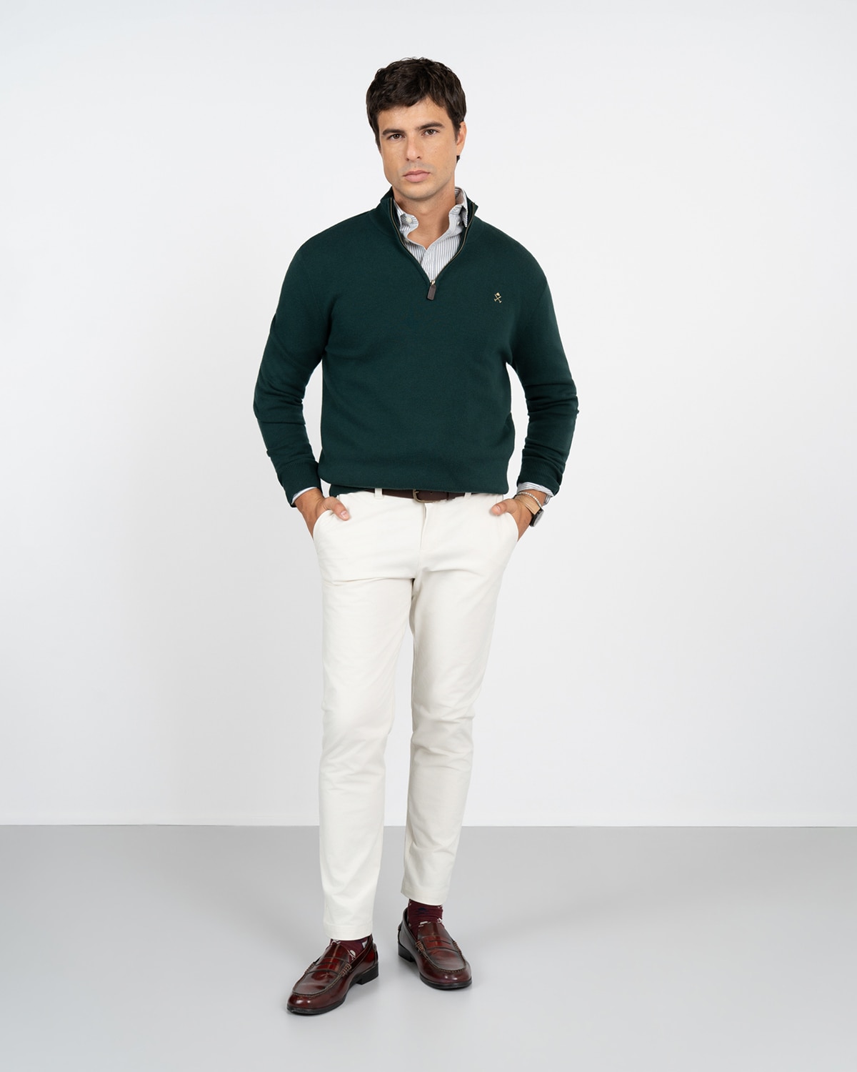 Jersey zipper - Harper & Neyer - Verde oscuro Verde oscuro-3