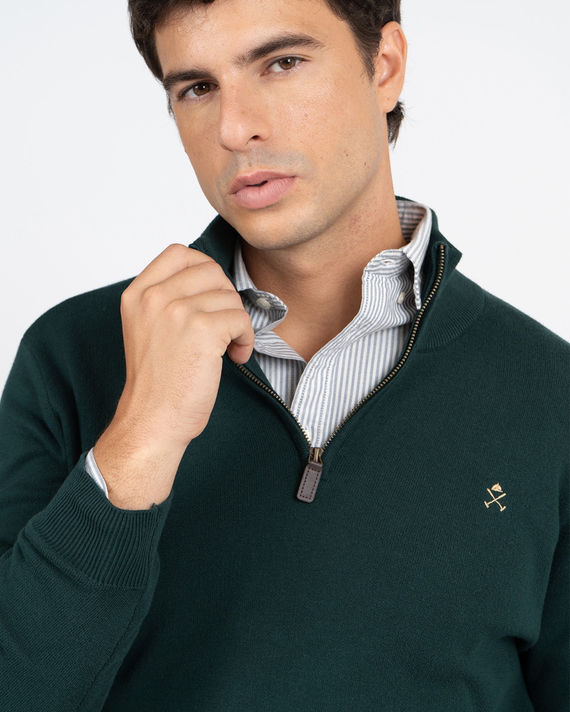 Jersey zipper - Harper & Neyer - Verde oscuro Verde oscuro-4