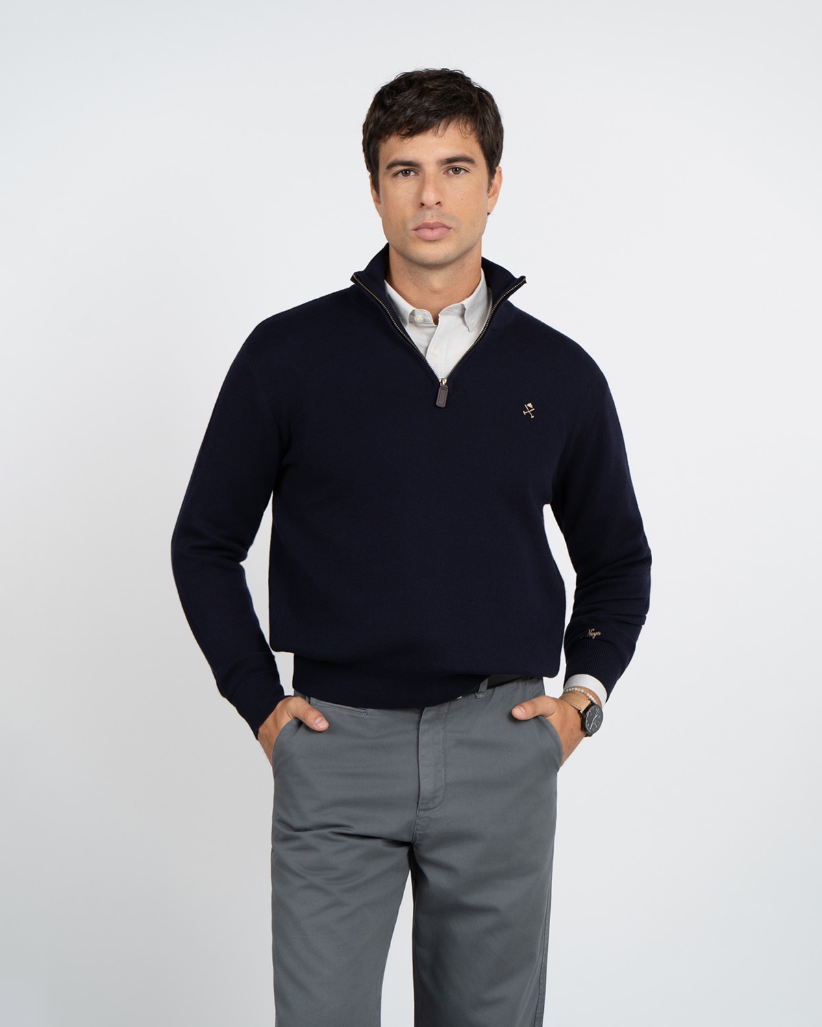 Jersey zipper - Harper & Neyer - Azul marino Azul marino-1