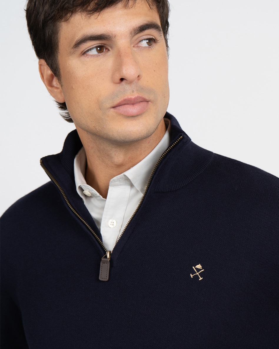 Jersey zipper - Harper & Neyer - Azul marino Azul marino-4