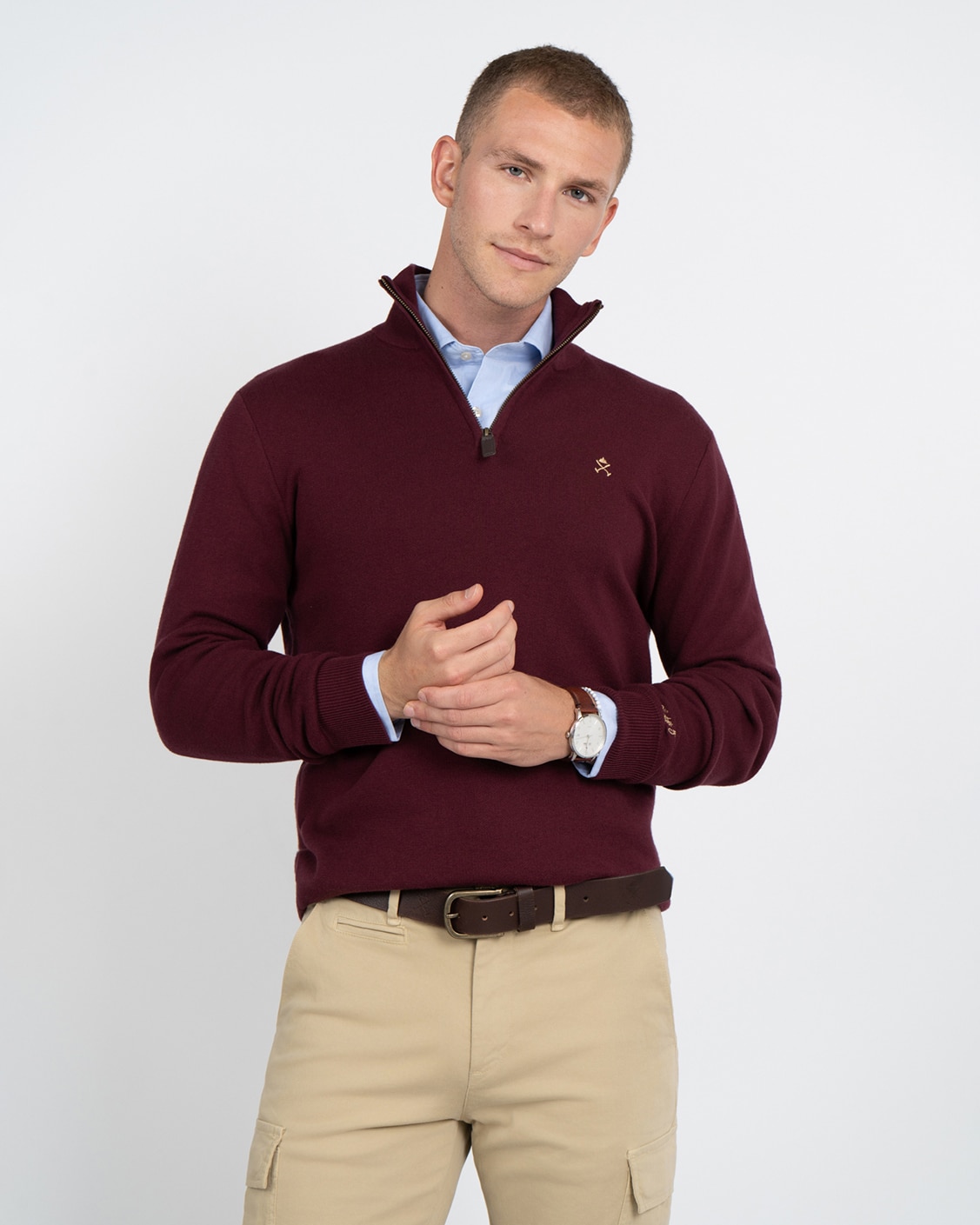 Imagen 0 de Jersey zipper Burdeos