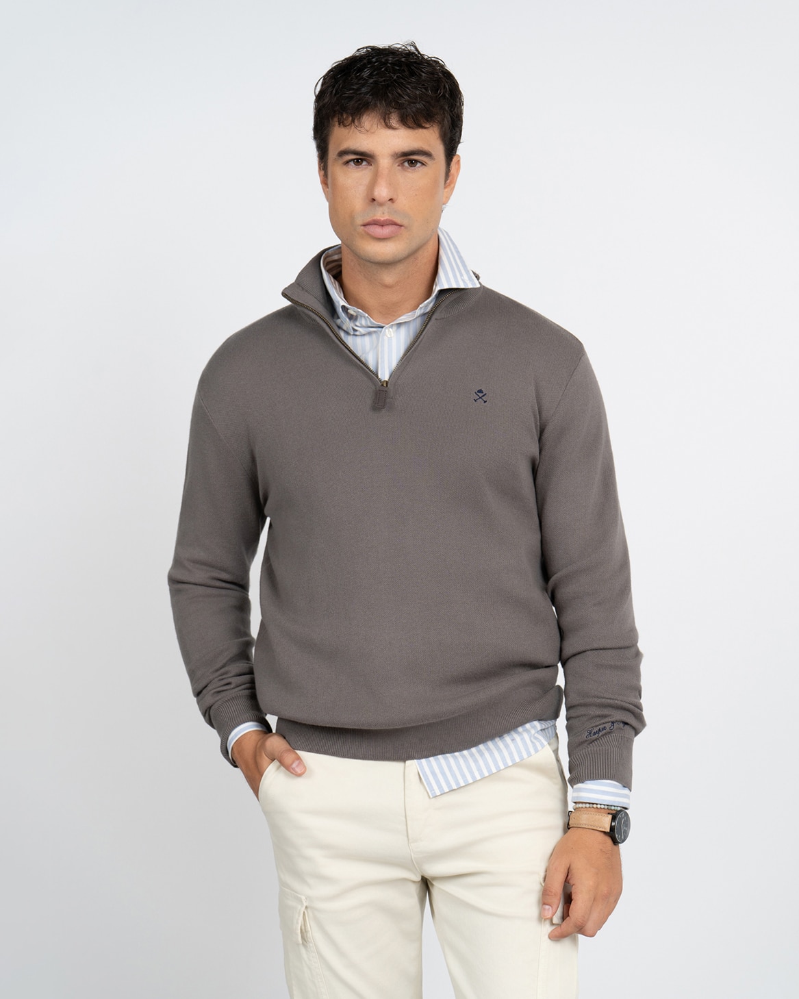 Jersey zipper - Harper & Neyer - Gris Gris-1
