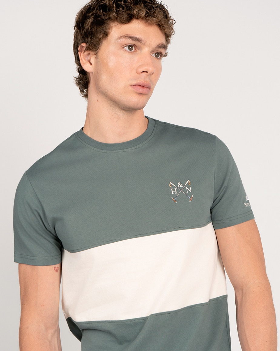 Imagen 4 de Camiseta chukker - Harper & Neyer - Verde militar Verde militar