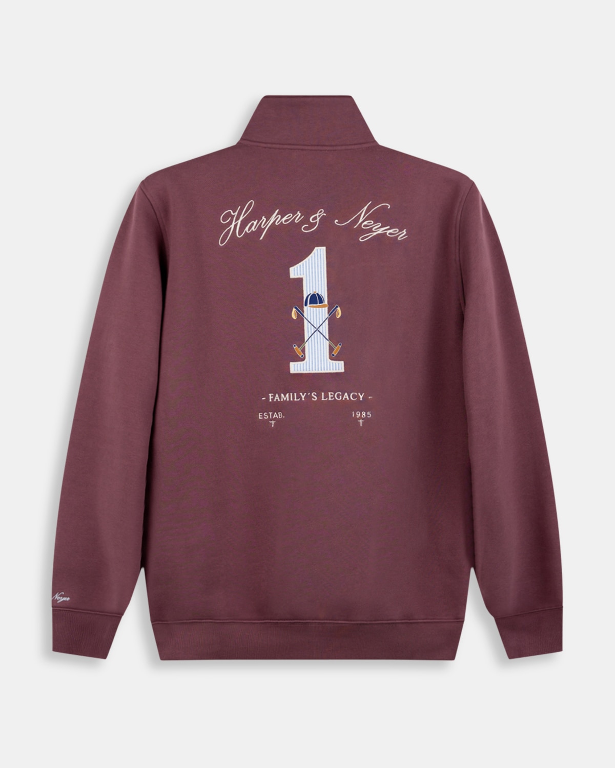 Sudadera half zipper winner - Harper & Neyer - Burdeos Burdeos-5