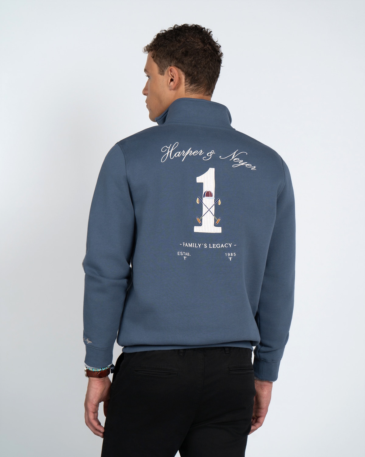 Sudadera half zipper winner - Harper & Neyer - Azul marino Azul marino-2