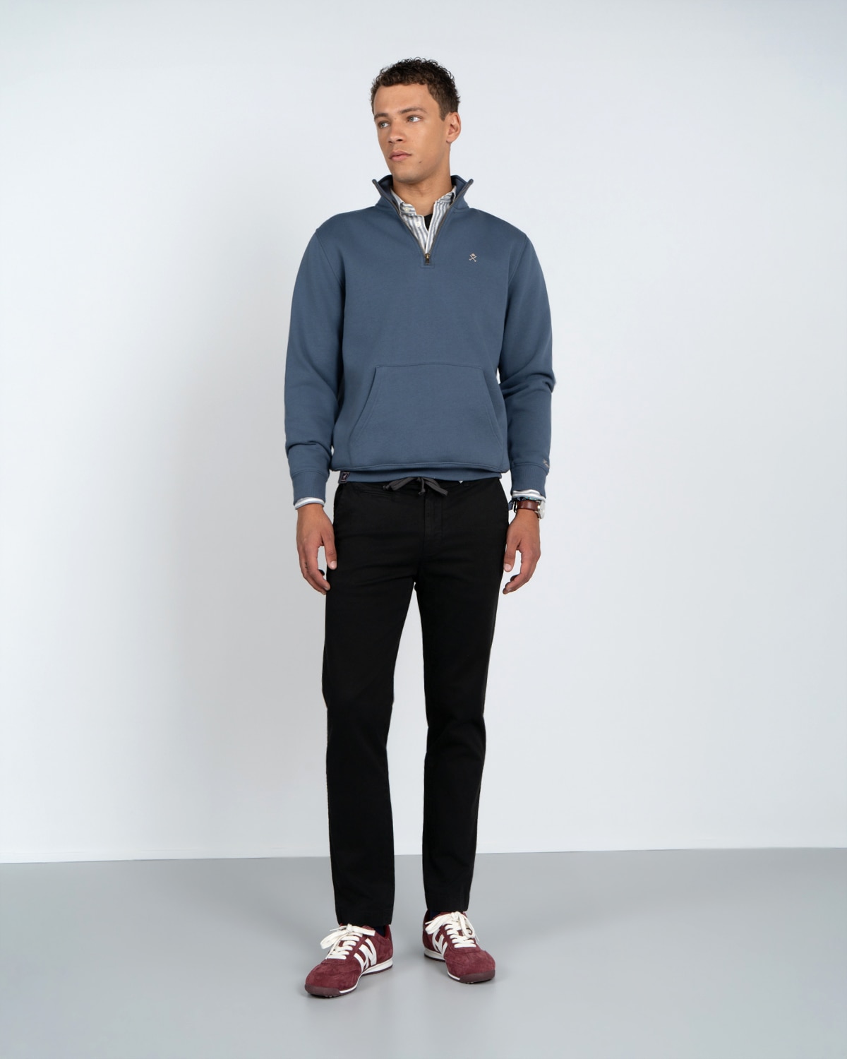 Sudadera half zipper winner - Harper & Neyer - Azul marino Azul marino-3