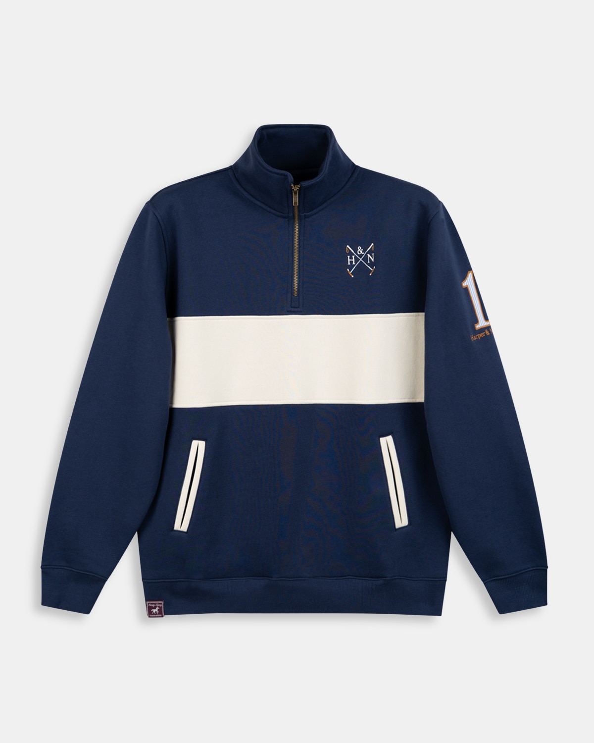 Sudadera half zipper chukker - Harper & Neyer - Azul oscuro Azul oscuro-6
