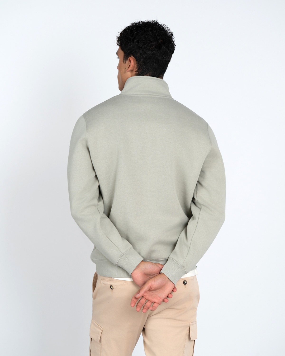 Sudadera half zipper chukker - Harper & Neyer - Verde militar Verde militar-3