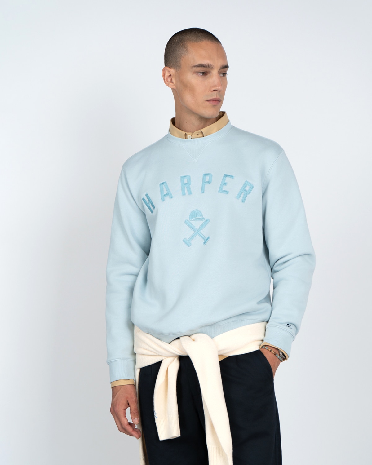 Sudadera crew-neck new england - Harper & Neyer - Azul claro Azul claro-1