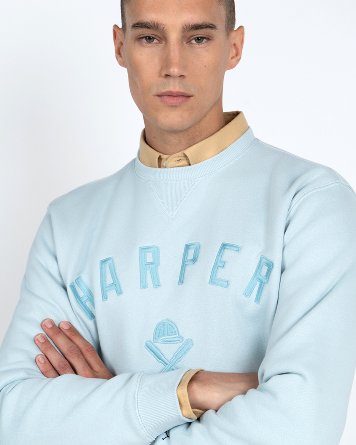 Sudadera crew-neck new england - Harper & Neyer - Azul claro Azul claro-3