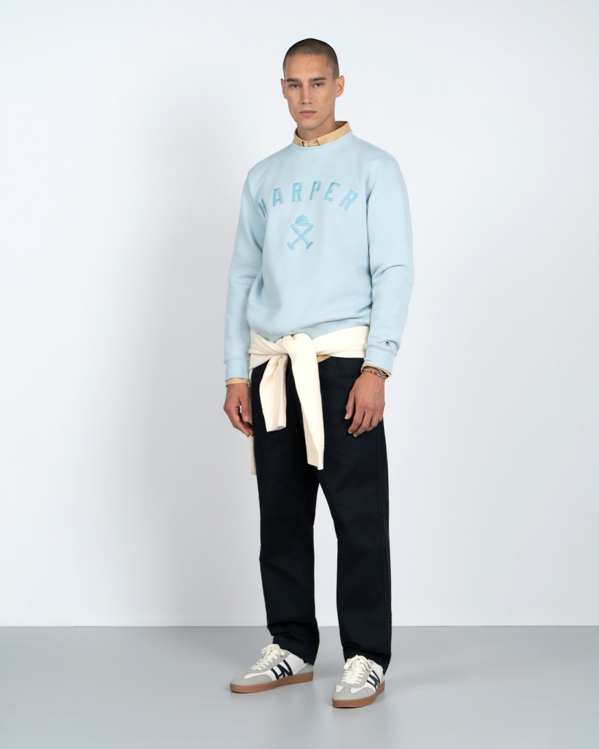 Sudadera crew-neck new england - Harper & Neyer - Azul claro Azul claro-4