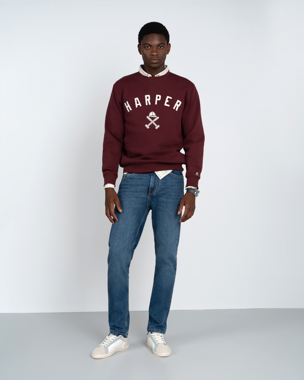 Sudadera crew-neck new england - Harper & Neyer - Burdeos Burdeos-4