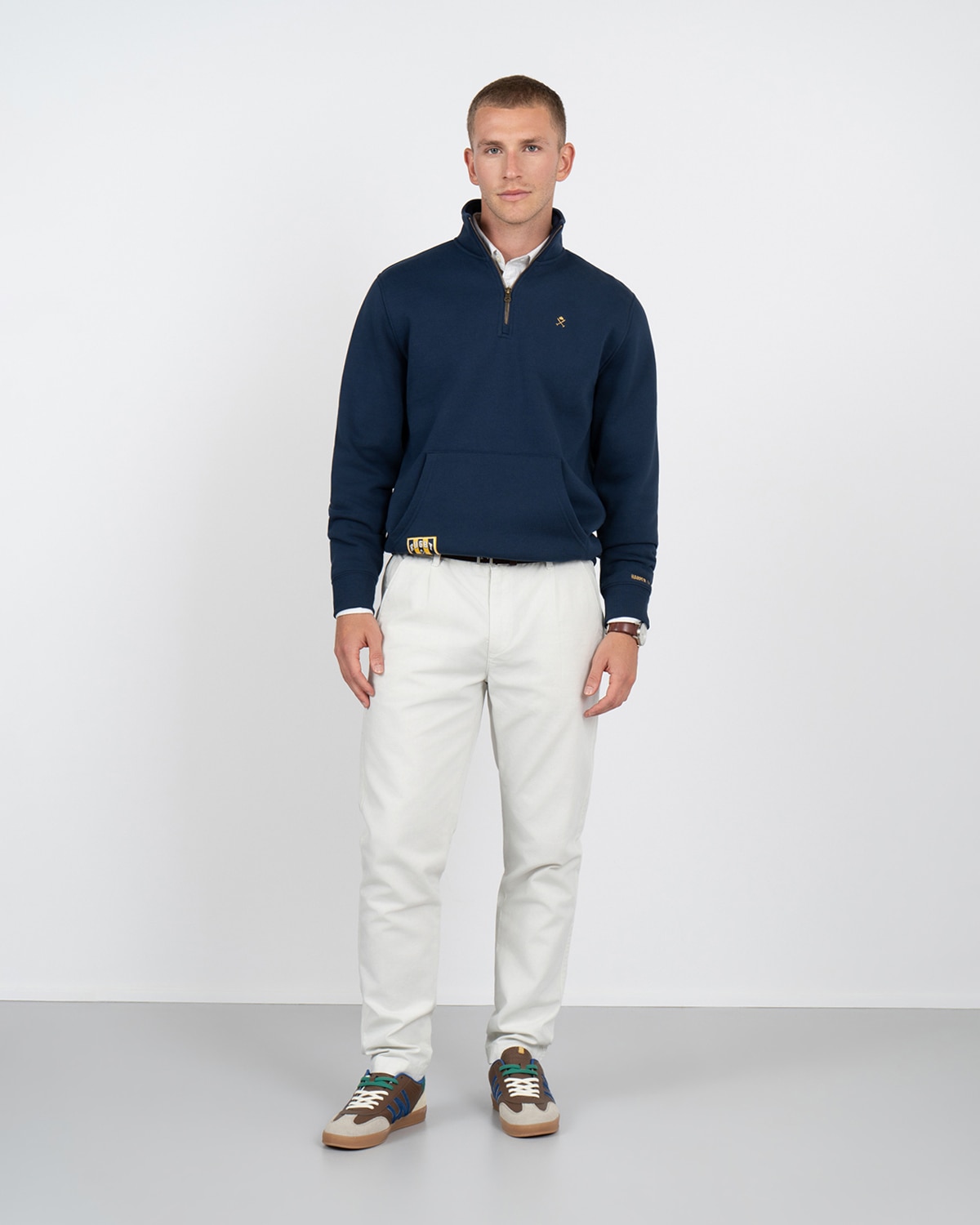Sudadera half-zipper albany - Harper & Neyer - Azul marino Azul marino-3