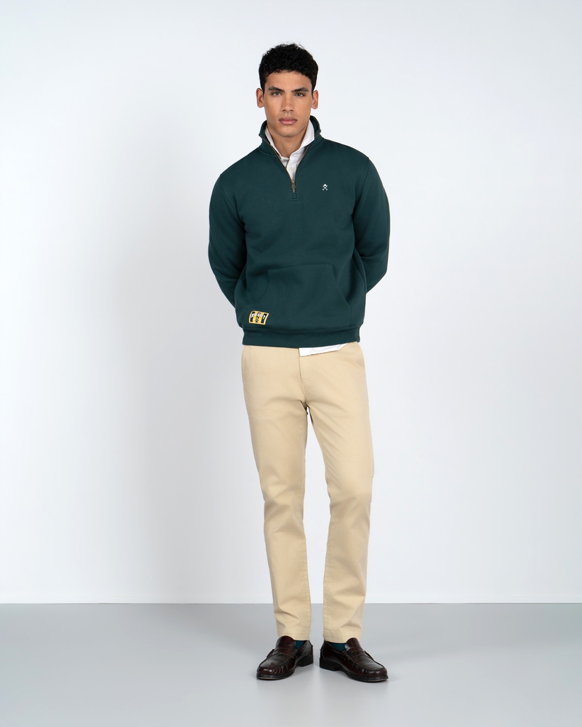 Sudadera half-zipper albany - Harper & Neyer - Verde Agua Verde Agua-4