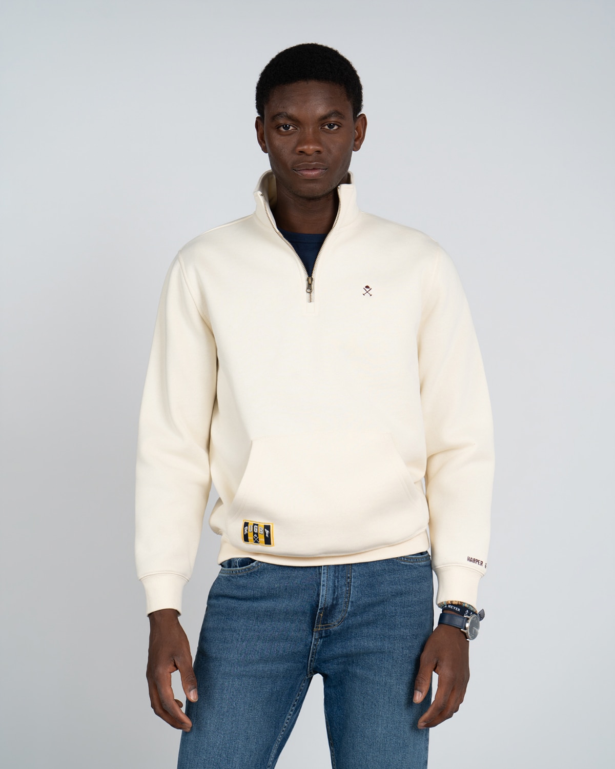 Imagen 0 de Sudadera half-zipper albany Crudo