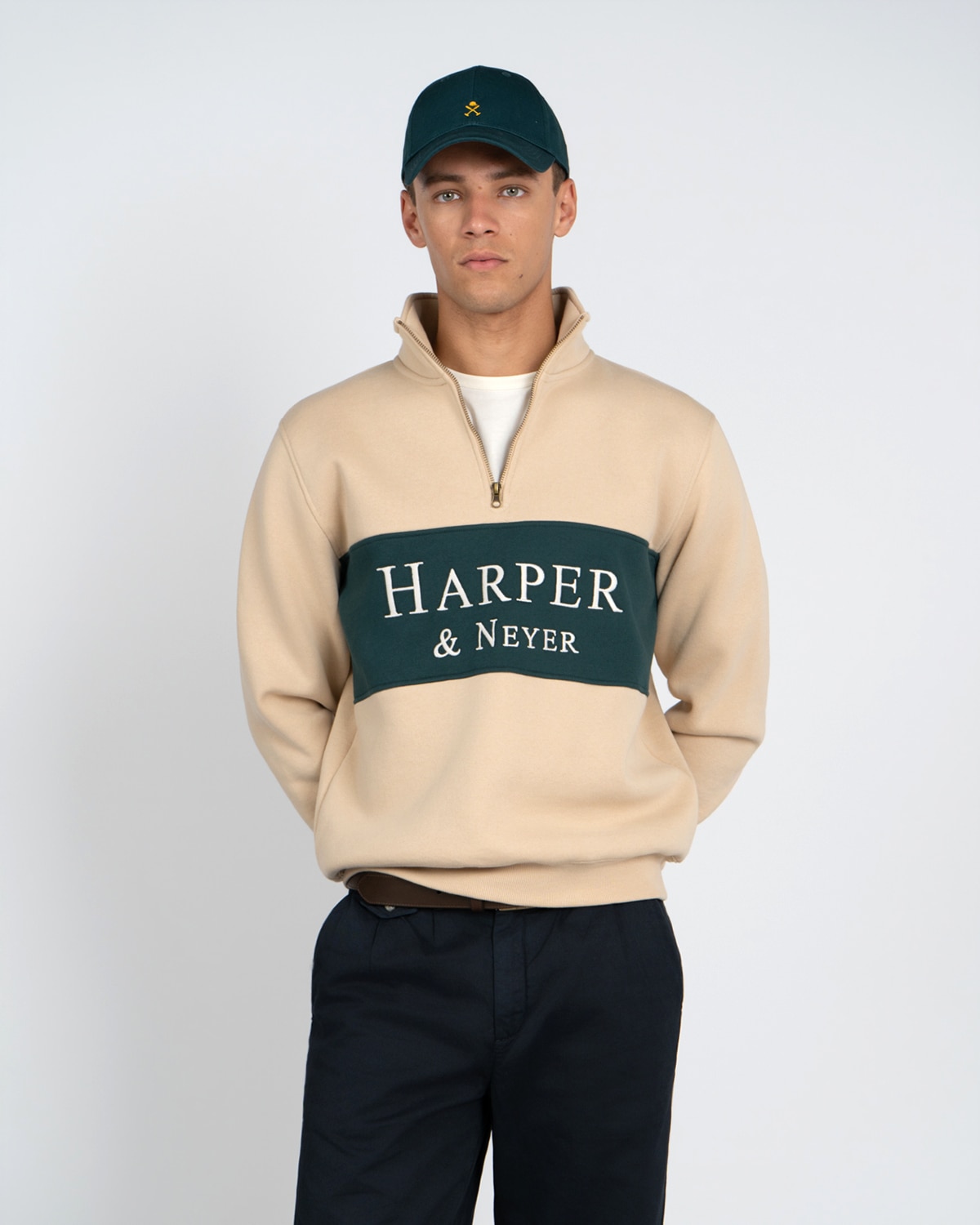 Sudadera half zipper maryland - Harper & Neyer - Camel Camel-1