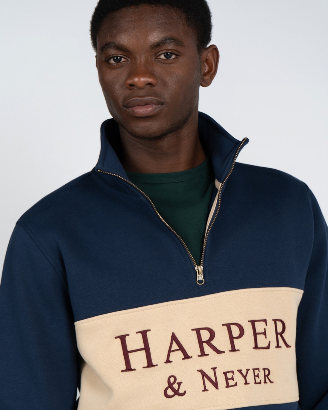 Sudadera half zipper maryland - Harper & Neyer - Azul marino Azul marino-4